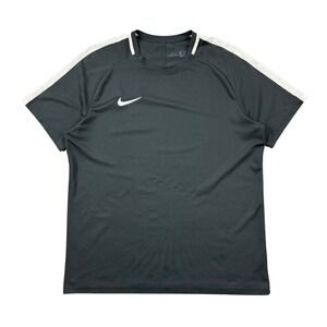 Nike T Shirt Men XL Black White Dri Fit Performance Workout Gym Sportswear